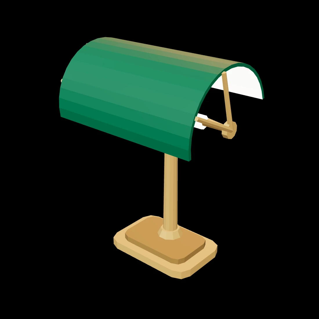 Banker's lamp — studio render