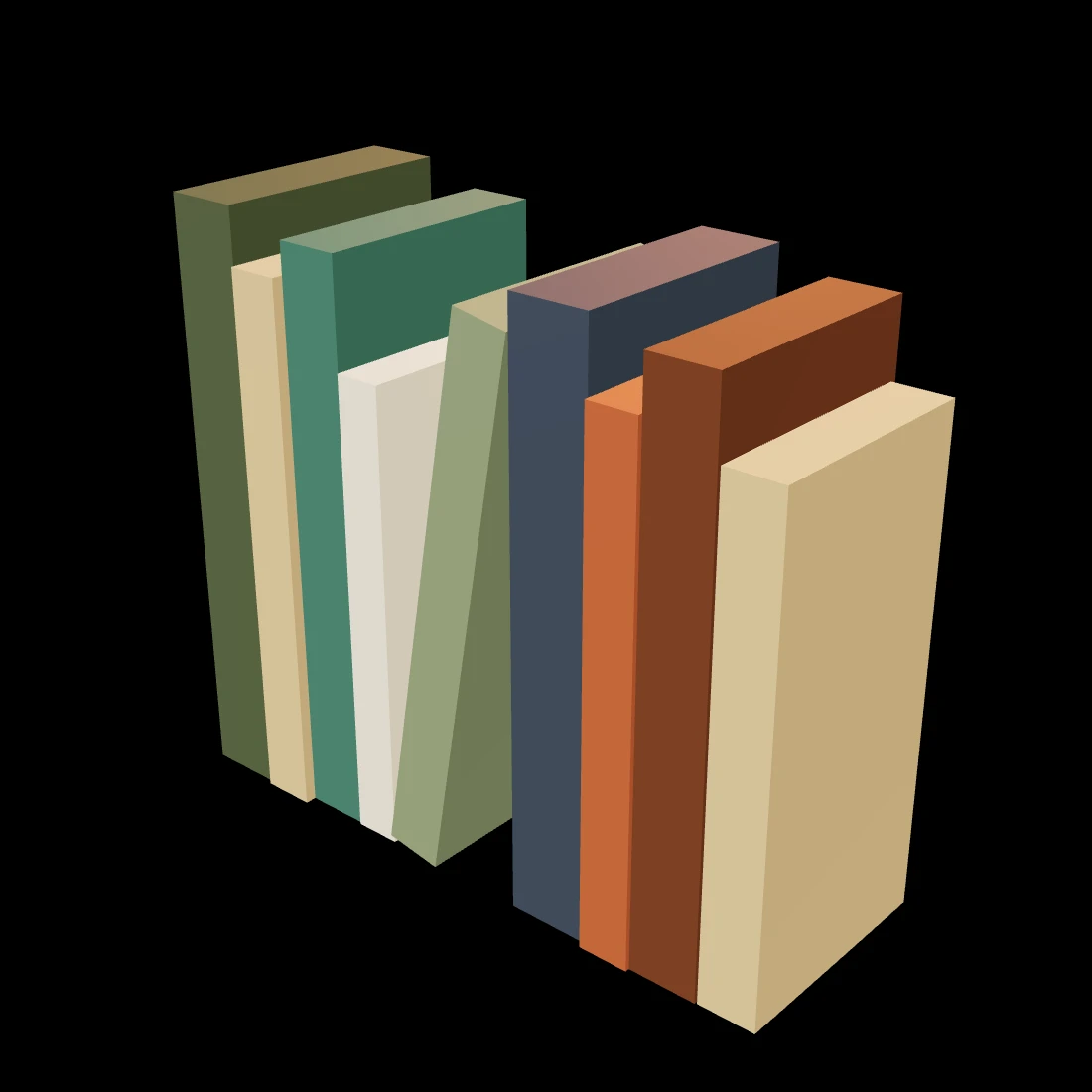 Book row — studio render