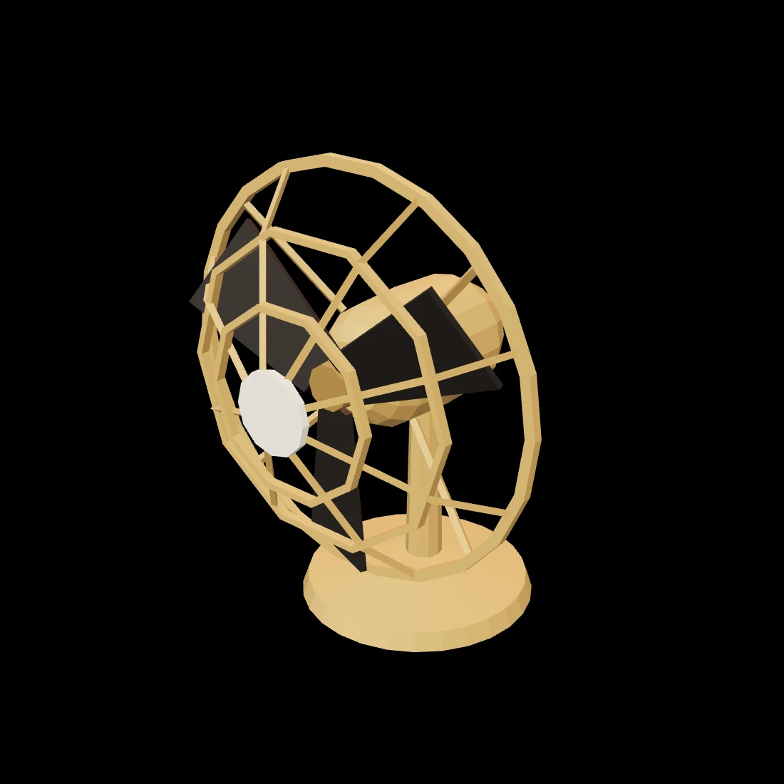 Desk fan — studio render
