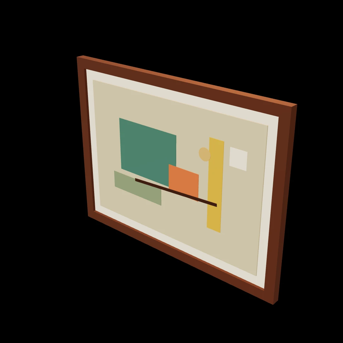 Wall art, large — studio render