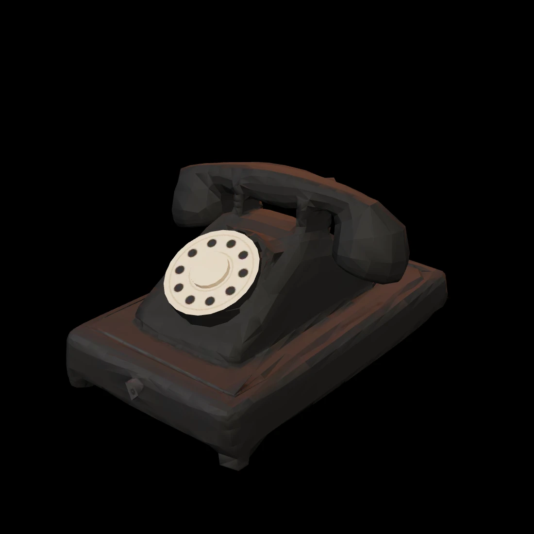 Rotary telephone — studio render