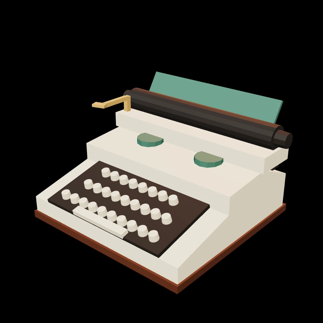Typewriter — studio render